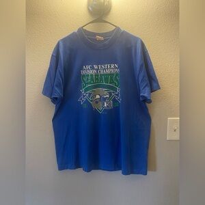 Seattle Seahawks Vintage AFC WEST 1988 Logo 7 Single/Stitch Division Champs XL